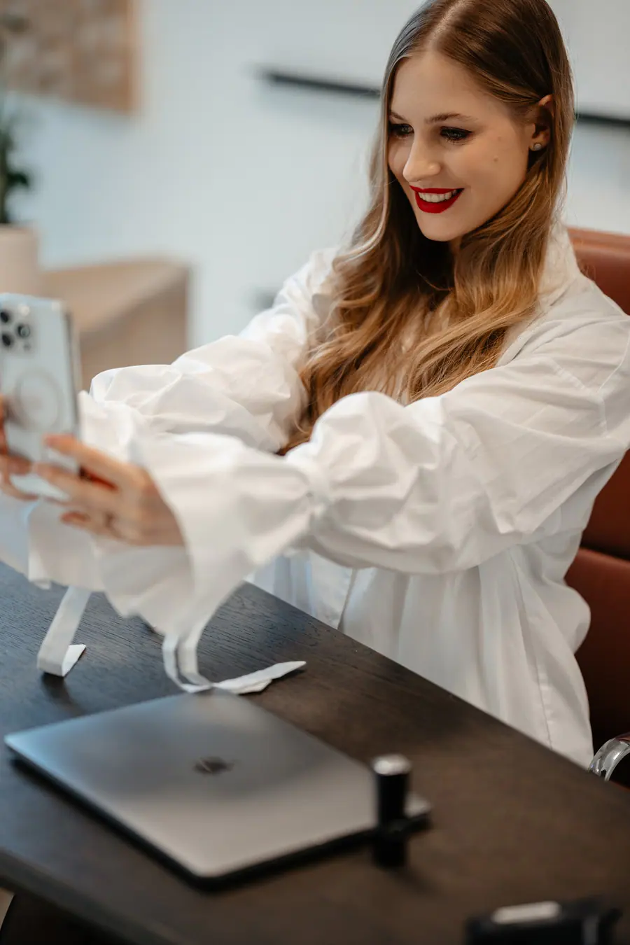 Julianna Gasiak podczas pracy online