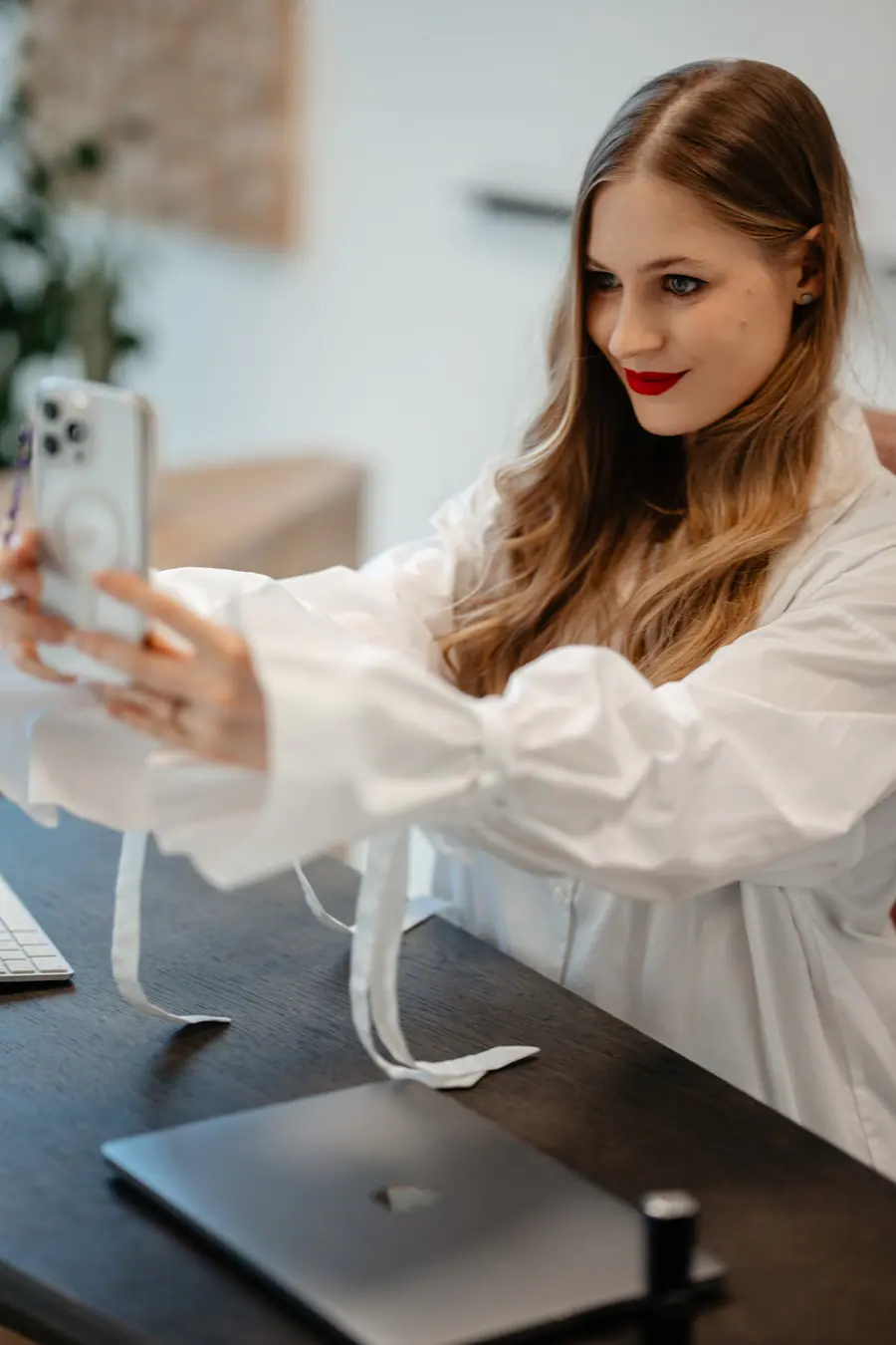Julianna Gasiak podczas rozmowy online